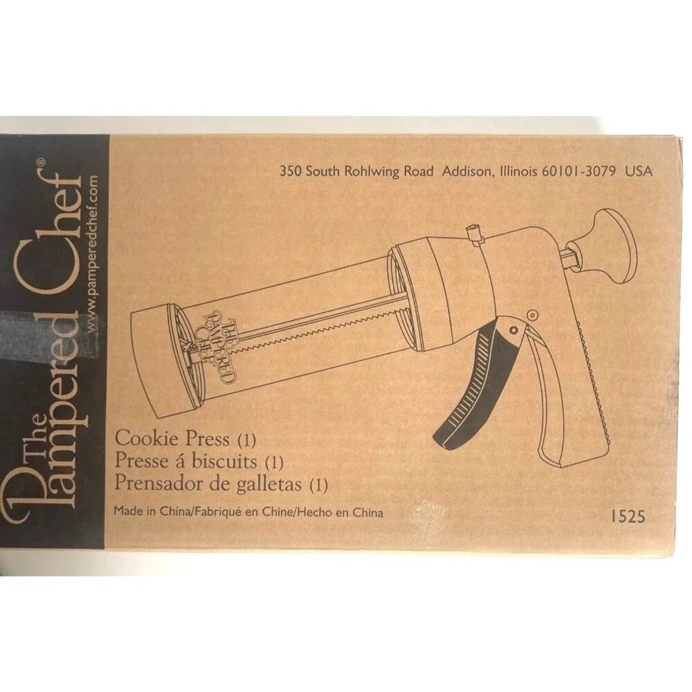 The Pampered Chef Cookie Press With 16 Discs &‎ Recipe Cards